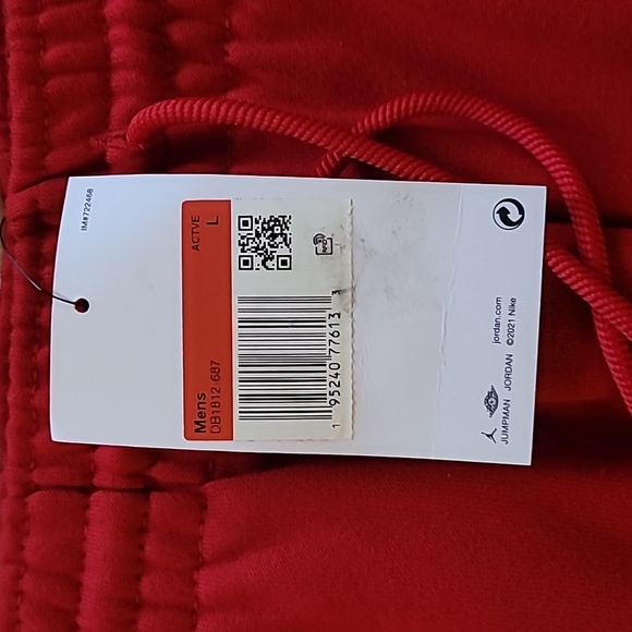 Nike Air Jordan Men's Jumpman Fleece Shorts Red/Black - Picture 7 of 8